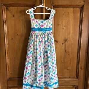 Strasburg Floral Dress with Blue and Pink